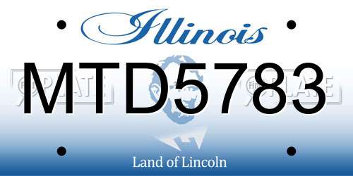 MTD5783 Illinois License Plate
