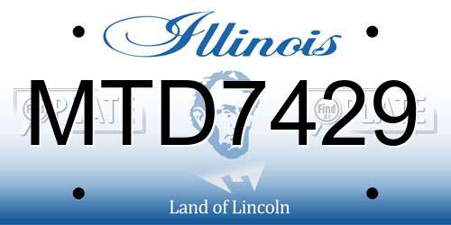 MTD7429 Illinois License Plate