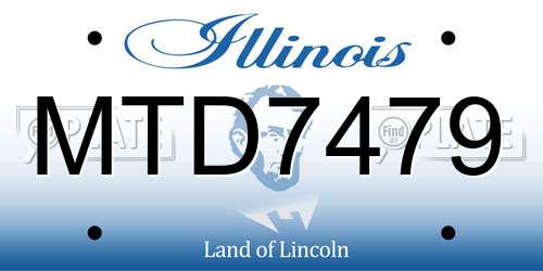 MTD7479 Illinois License Plate