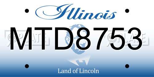 MTD8753 Illinois License Plate