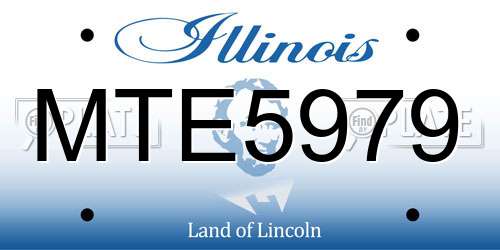 MTE5979 Illinois License Plate