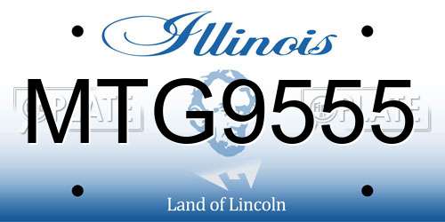 MTG9555 Illinois License Plate