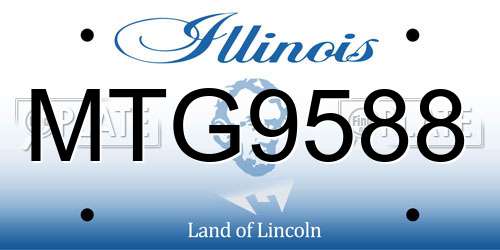 MTG9588 Illinois License Plate