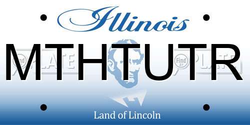 MTHTUTR Illinois License Plate