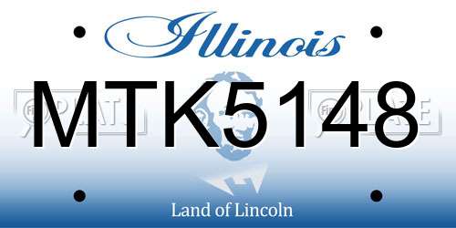 MTK5148 Illinois License Plate