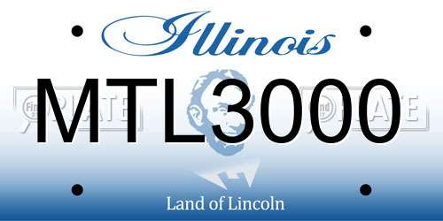 MTL3000 Illinois License Plate