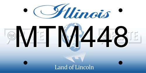 MTM448 Illinois License Plate