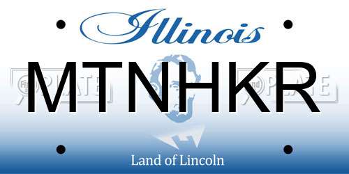 MTNHKR Illinois License Plate