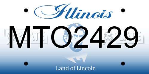 MTO2429 Illinois License Plate