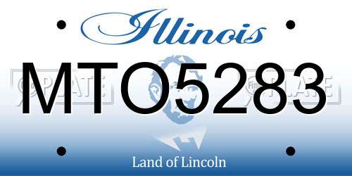 MTO5283 Illinois License Plate