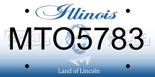 MTO5783 Illinois License Plate