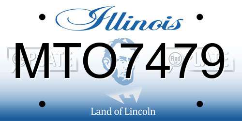 MTO7479 Illinois License Plate