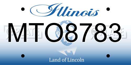MTO8783 Illinois License Plate
