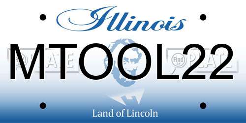 MTOOL22 Illinois License Plate