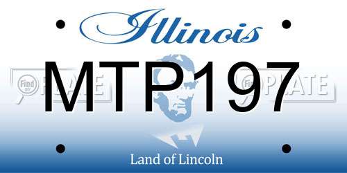 MTP197 Illinois License Plate