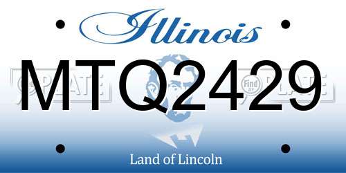 MTQ2429 Illinois License Plate