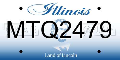 MTQ2479 Illinois License Plate