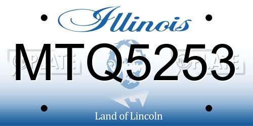 MTQ5253 Illinois License Plate