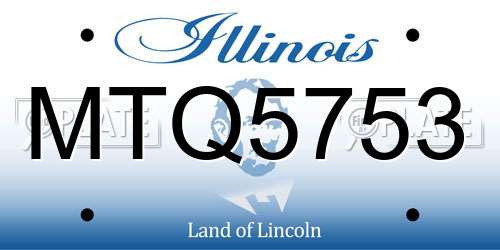MTQ5753 Illinois License Plate