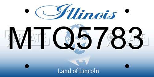 MTQ5783 Illinois License Plate