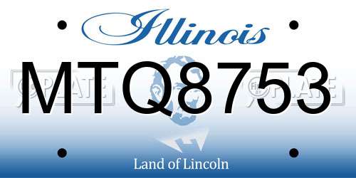 MTQ8753 Illinois License Plate