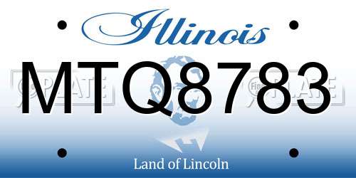 MTQ8783 Illinois License Plate