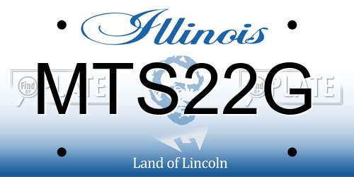 MTS22G Illinois License Plate
