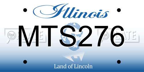 MTS276 Illinois License Plate