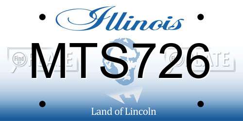MTS726 Illinois License Plate
