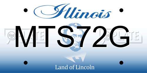 MTS72G Illinois License Plate