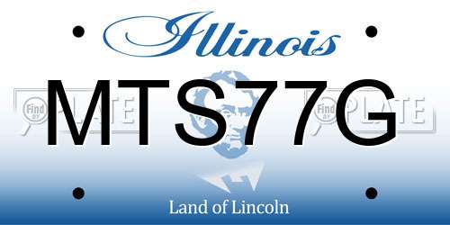MTS77G Illinois License Plate