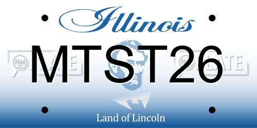 MTST26 Illinois License Plate