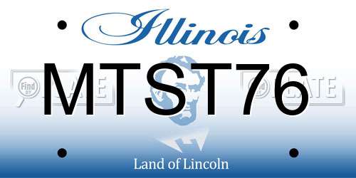 MTST76 Illinois License Plate