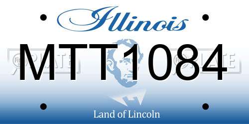 MTT1084 Illinois License Plate