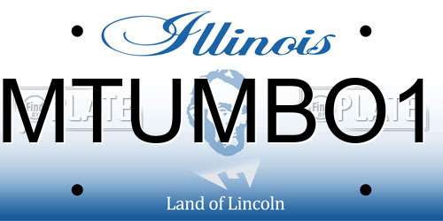 MTUMBO1 Illinois License Plate