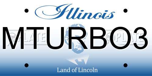 MTURBO3 Illinois License Plate