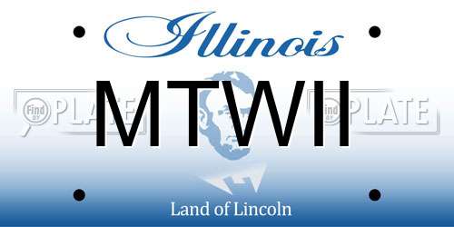 MTWII Illinois License Plate