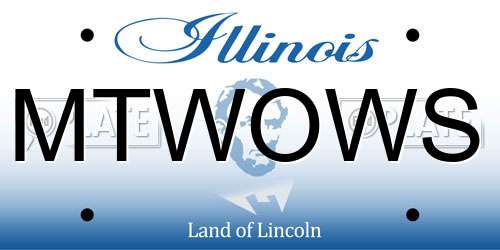 MTWOWS Illinois License Plate