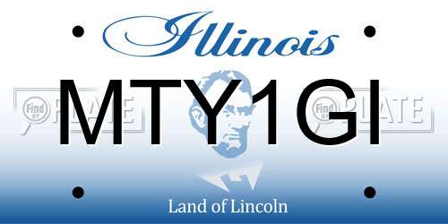 MTY1GI Illinois License Plate