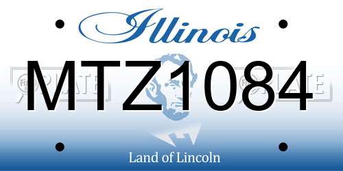 MTZ1084 Illinois License Plate