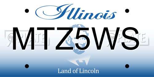 MTZ5WS Illinois License Plate