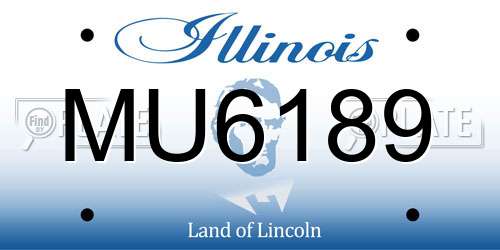 MU6189 Illinois License Plate