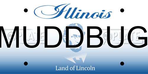 MUDDBUG Illinois License Plate