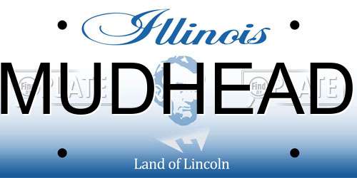 MUDHEAD Illinois License Plate