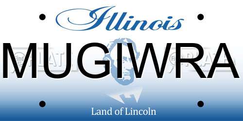 MUGIWRA Illinois License Plate