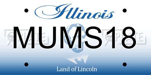 MUMS18 Illinois License Plate