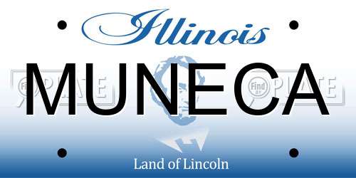 MUNECA Illinois License Plate