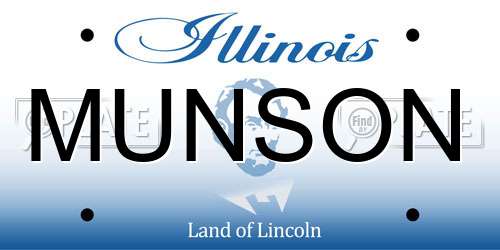 MUNSON Illinois License Plate