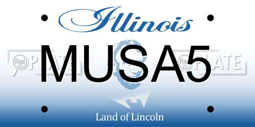 MUSA5 Illinois License Plate
