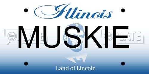MUSKIE Illinois License Plate